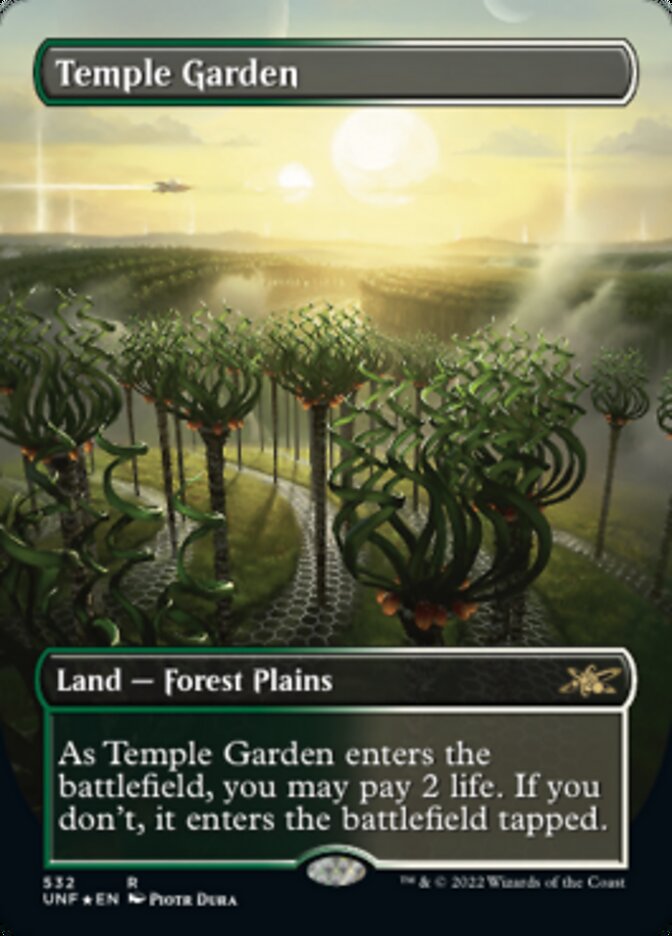 Temple Garden - [Galaxy Foil, Borderless] Unfinity (UNF)