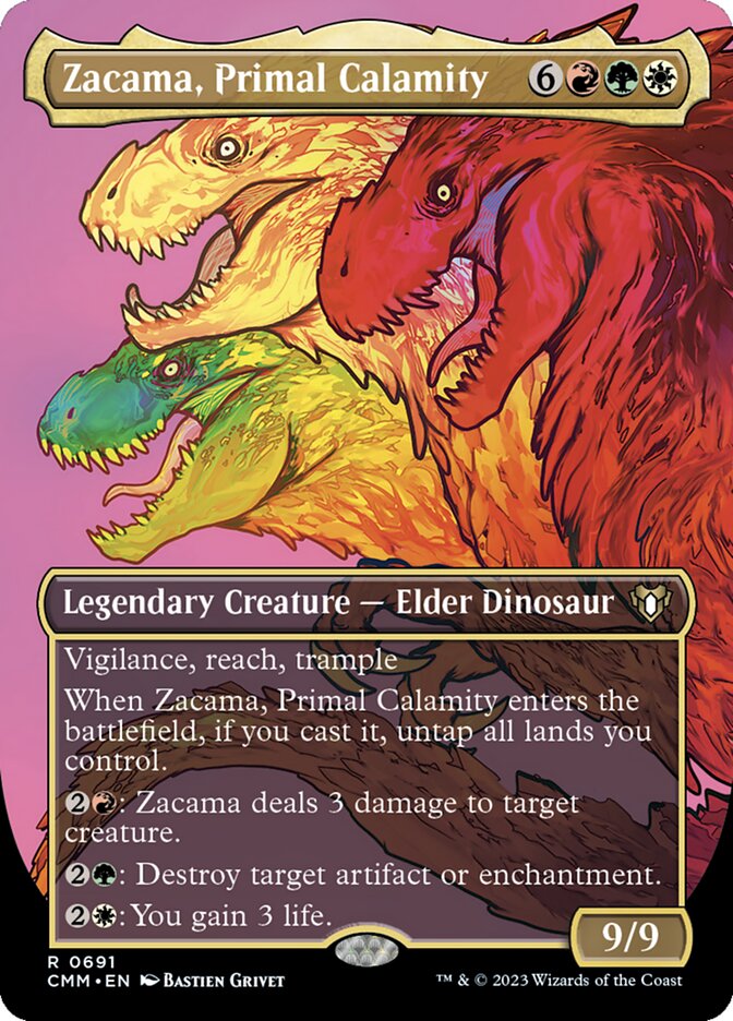 Zacama, Primal Calamity - [Borderless] Commander Masters (CMM)