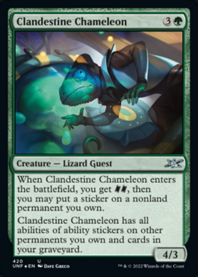 Clandestine Chameleon - [Galaxy Foil] Unfinity (UNF)