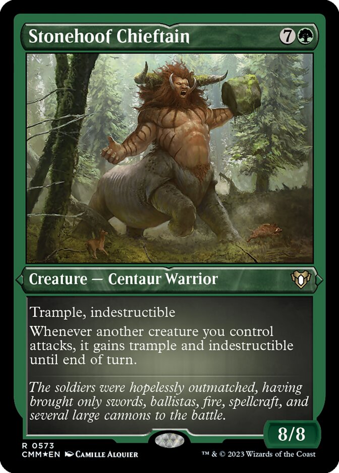Stonehoof Chieftain - [Etched Foil] Commander Masters (CMM)