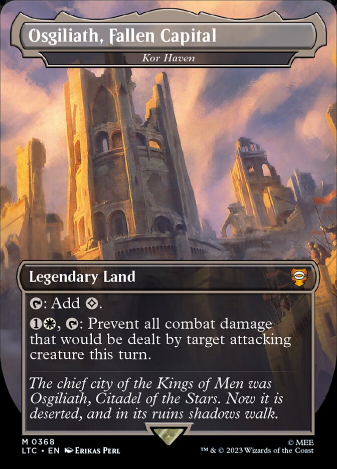 Osgiliath, Fallen Capital - Kor Haven - [Foil, Borderless] Tales of Middle-earth Commander (LTC)