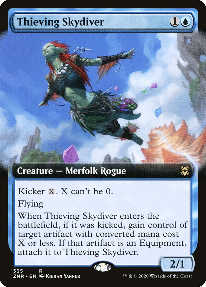 Thieving Skydiver - [Extended Art] Zendikar Rising (ZNR)