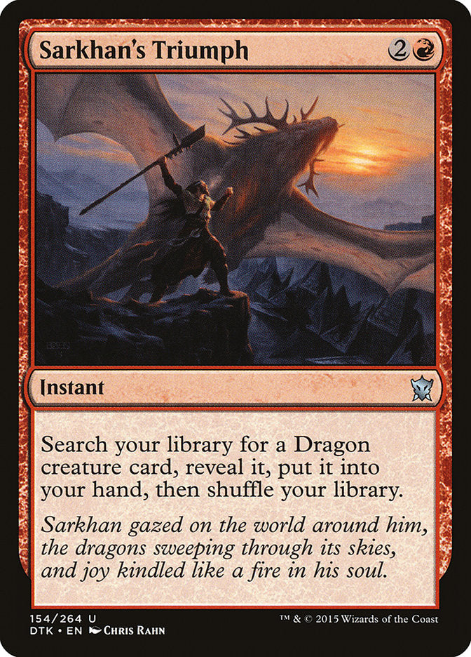 Sarkhan's Triumph [Dragons of Tarkir] Damaged