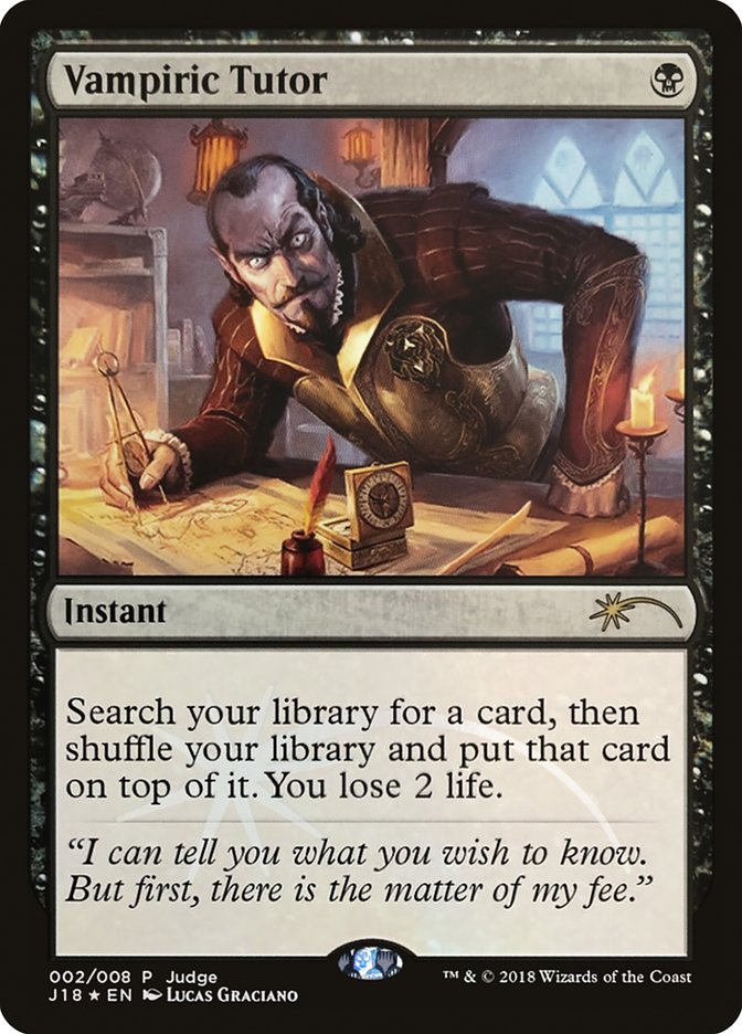 Vampiric Tutor - [Foil, Promo] Judge Gift Cards 2018 (J18)