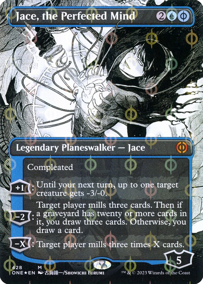 Jace, the Perfected Mind - [Step and Compleat Foil, Borderless Manga] Phyrexia: All Will Be One (ONE)