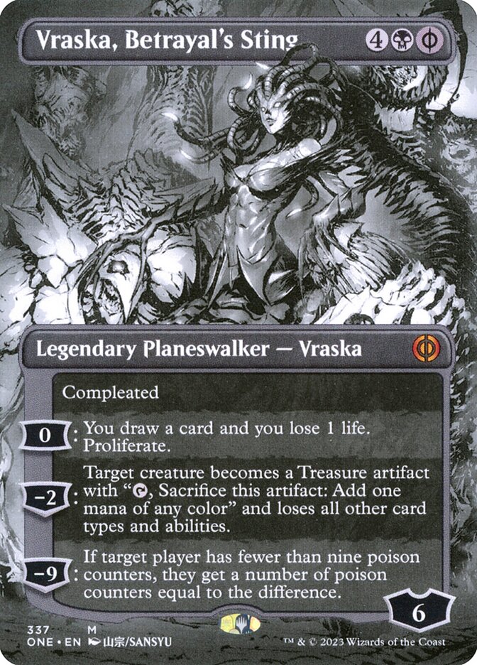Vraska, Betrayal's Sting - [Foil, Borderless Manga] Phyrexia: All Will Be One (ONE)