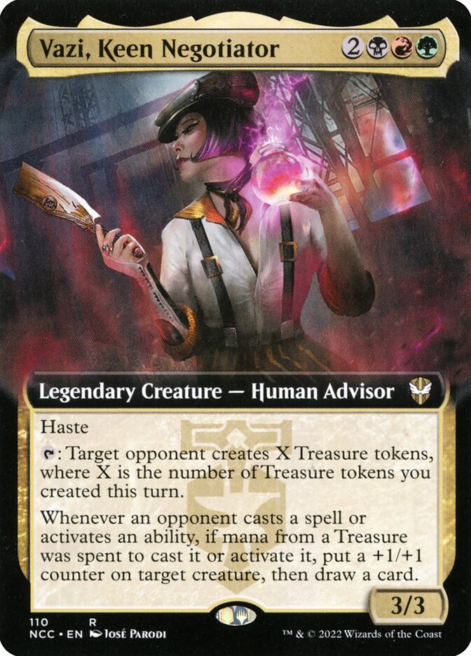 Vazi, Keen Negotiator - [Foil, Extended Art] New Capenna Commander (NCC)