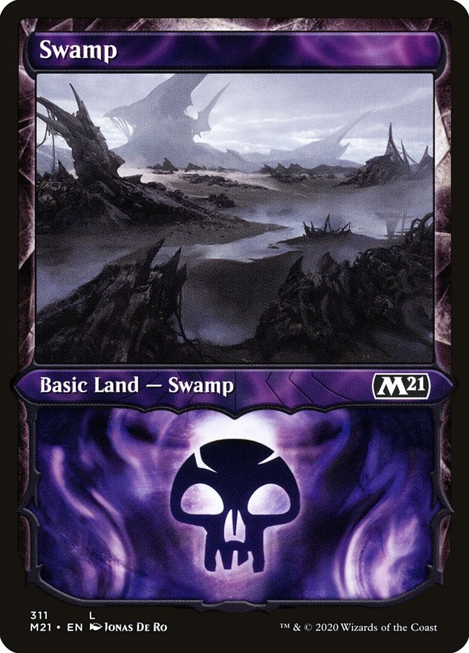 Swamp - [Foil, Showcase] Core Set 2021 (M21)