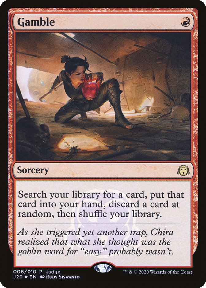 Gamble - [Foil, Promo] Judge Gift Cards 2020 (J20)