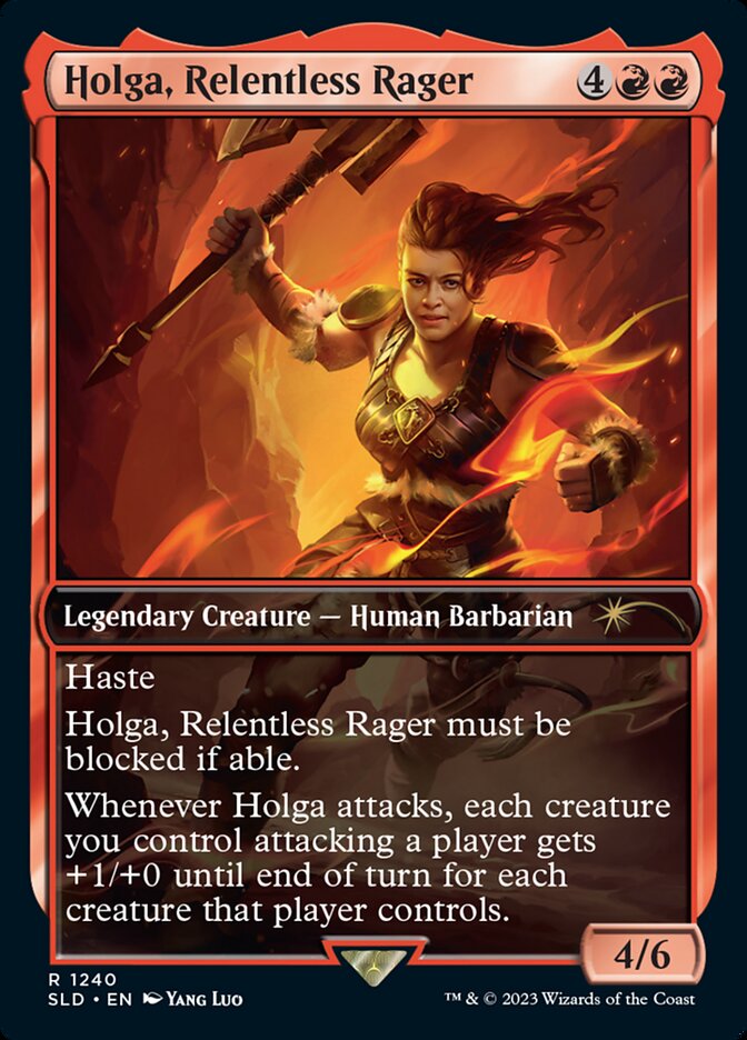 Holga, Relentless Rager (1240) - [Foil, Full Art] Secret Lair Drop (SLD)