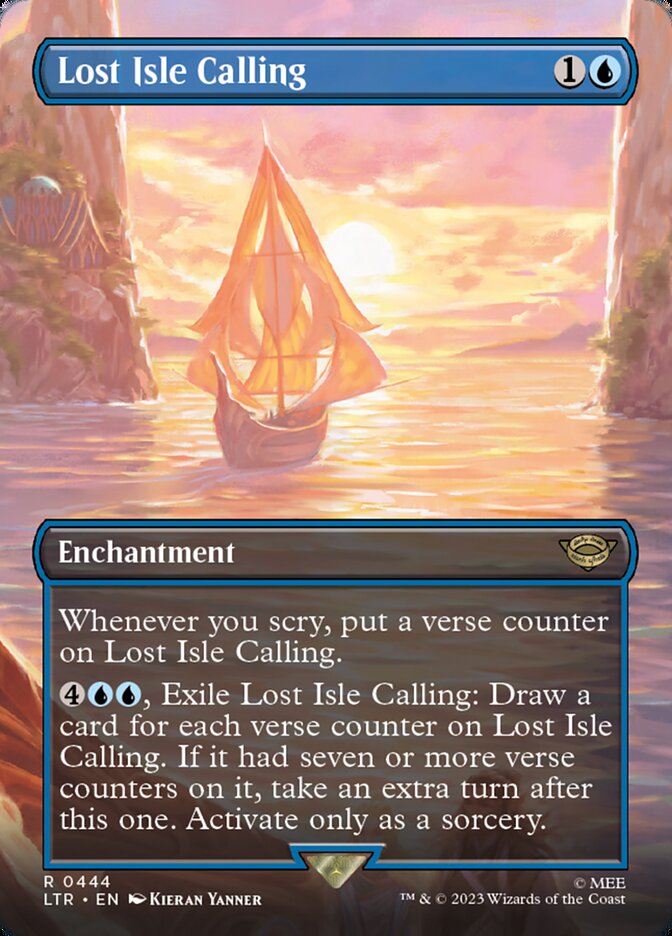 Lost Isle Calling - [Foil, Borderless] The Lord of the Rings: Tales of Middle-earth (LTR)