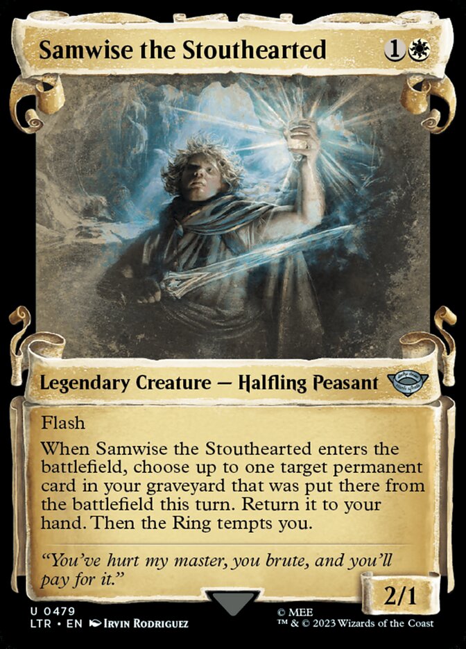 Samwise the Stouthearted - [Foil, Showcase Scroll] The Lord of the Rings: Tales of Middle-earth (LTR)