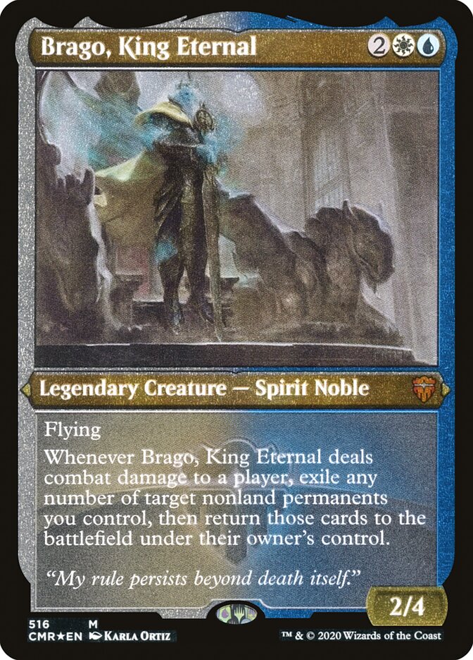 etched foil cards mtg Brago, King Eternal (foil-etched) (showcase)