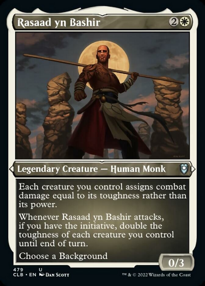 Rasaad yn Bashir - [Etched Foil] Commander Legends: Battle for Baldur's Gate (CLB)