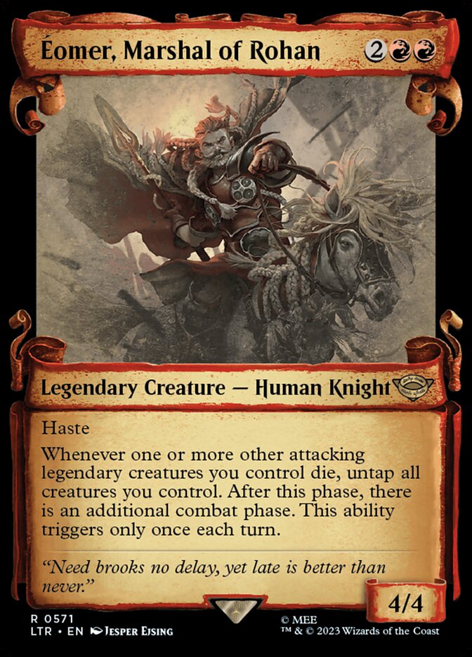 √âomer, Marshal of Rohan - [Foil, Showcase Scroll] The Lord of the Rings: Tales of Middle-earth (LTR)