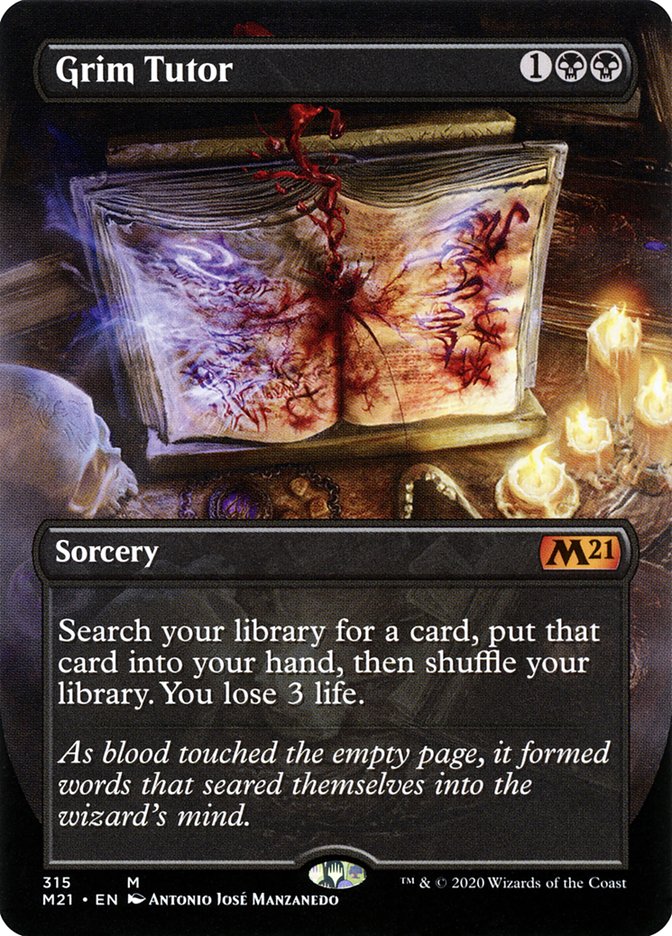 Grim Tutor - [Foil, Borderless] Core Set 2021 (M21)