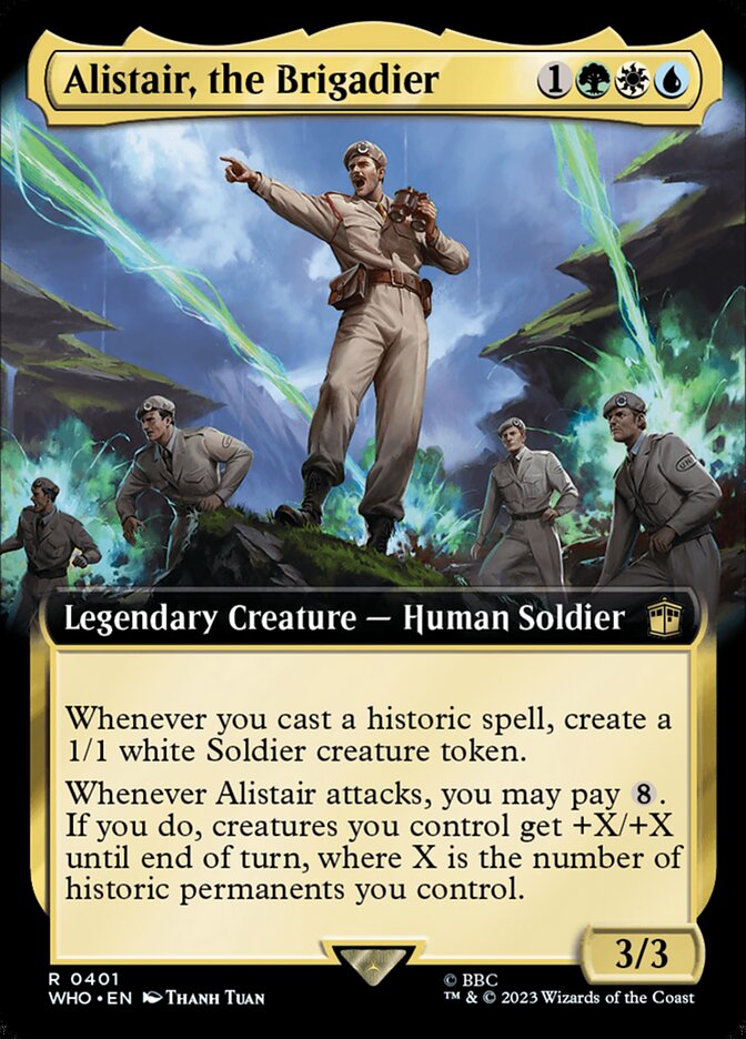 Alistair, the Brigadier - [Foil, Extended Art] Doctor Who (WHO)