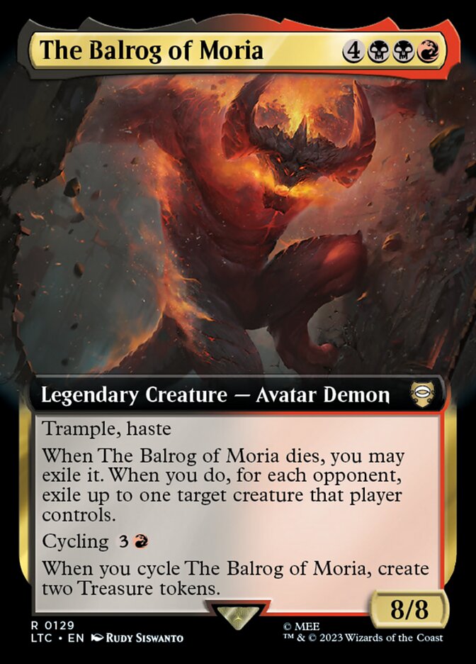 The Balrog of Moria - [Extended Art] Tales of Middle-earth Commander (LTC)