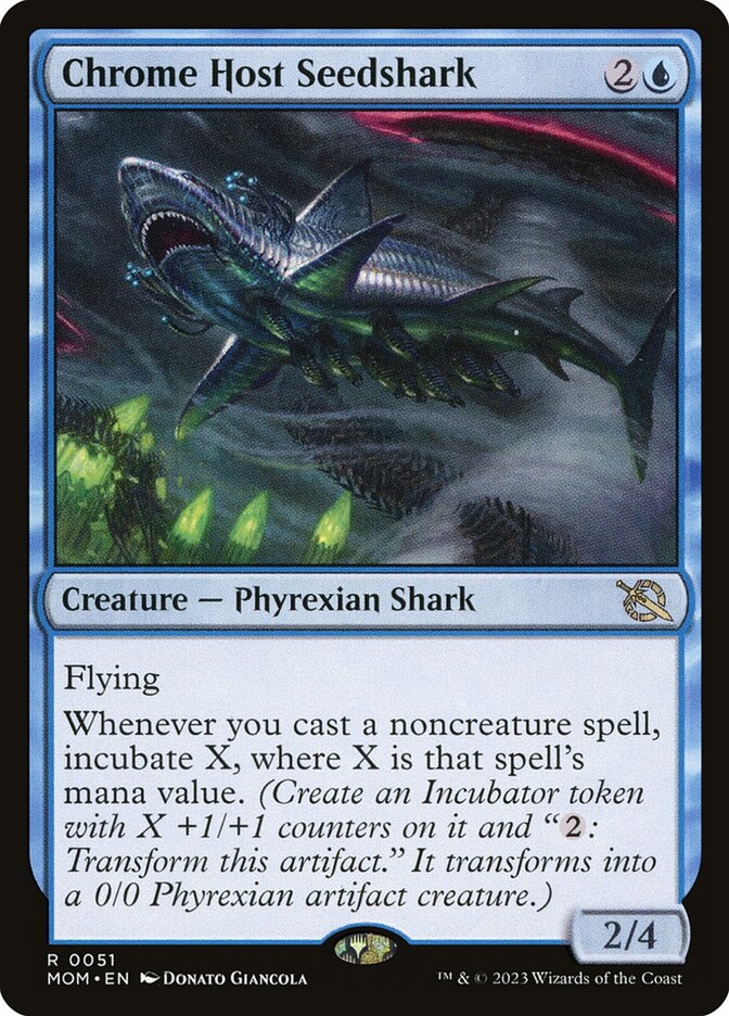 Chrome Host Seedshark - [Foil] March of the Machine (MOM)