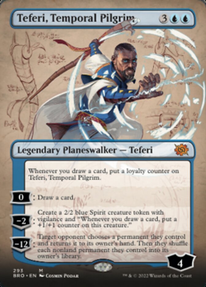 Teferi, Temporal Pilgrim - [Foil, Borderless] The Brothers' War (BRO)
