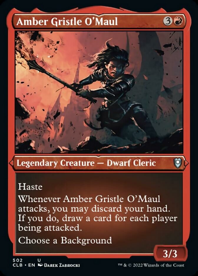 Amber Gristle O'Maul - [Etched Foil] Commander Legends: Battle for Baldur's Gate (CLB)