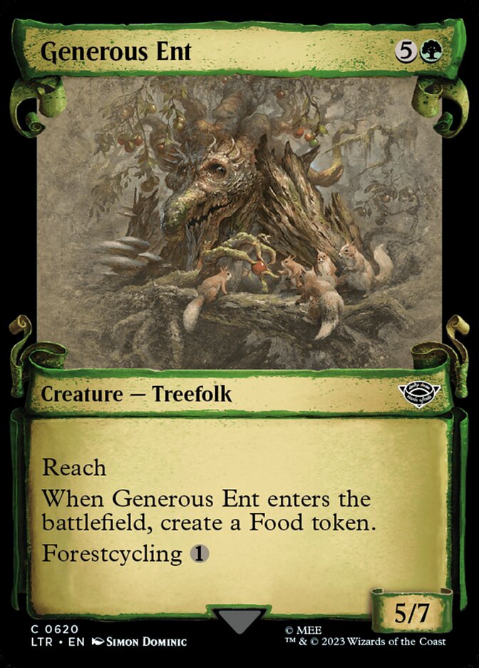 Generous Ent - [Foil, Showcase Scroll] The Lord of the Rings: Tales of Middle-earth (LTR)