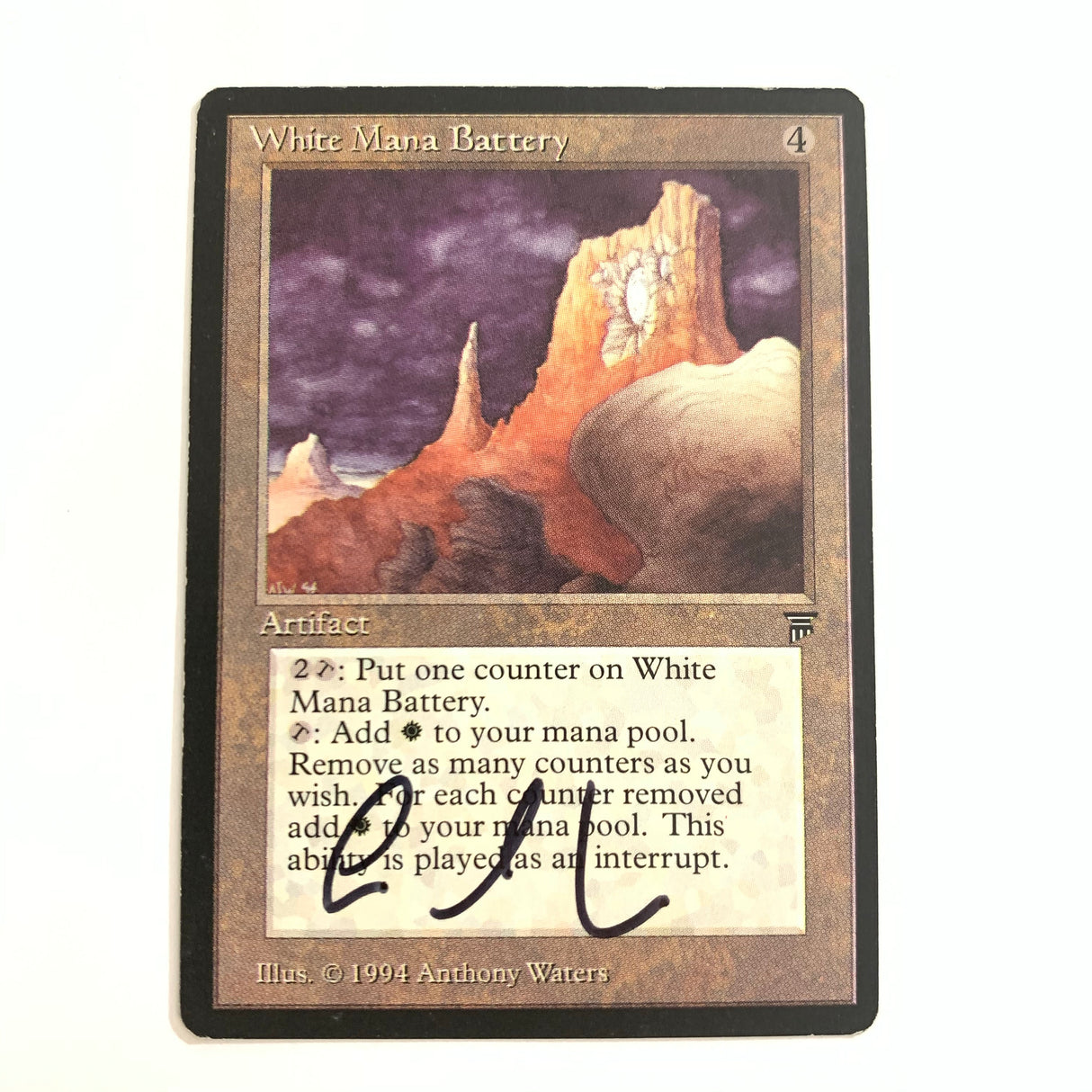 White Mana Battery - [Signed by Anthony Waters] Legends