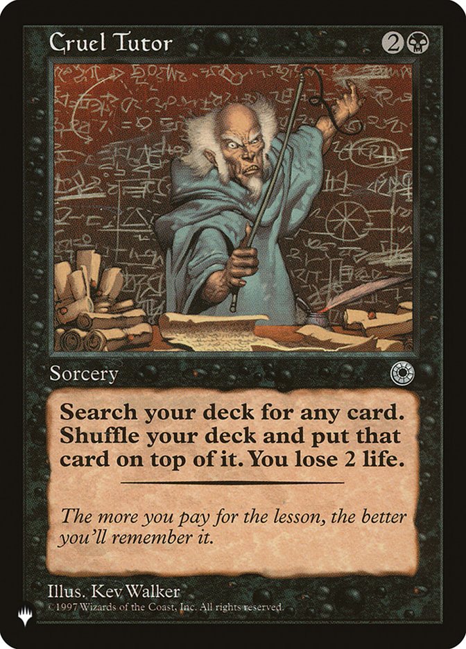 Cruel Tutor - The List (PLIST)